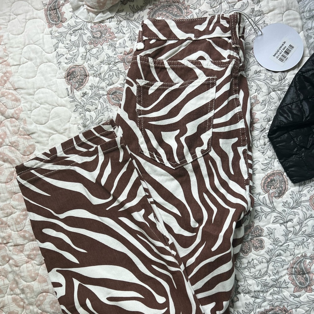 PRINCESS POLLY SIZE 4 Wyoming straight jean brown & white NWT
